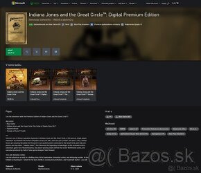 Predam hru Indiana Jones and the Great Circle Xbox