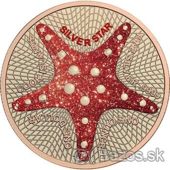 Investicne striebro mince minca Starfish