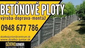 Betónové ploty PREŠOV - AKCIA - 1