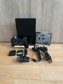 Playstation 2 Slim + ovládač + 2 hry + príslušenstvo