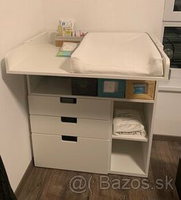 Prebaľovací stôl IKEA SMASTAD biely 90x79x100cm