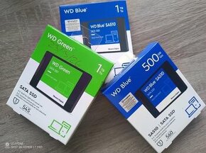 WD Green™Blue™ 240GB, 500GB, 1TB SSD 2,5" Zaruka 06/2029.