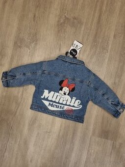 Zateplená rifľová bundička Minnie Mouse Zara