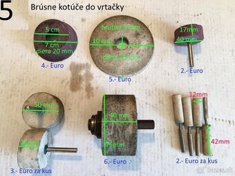 Brúsne a leštiace kotúče pasty mazacie hadice a skrutkovače