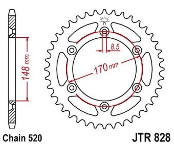 Rozeta JT sprockets Suzuki DR750 Big , DR800 Big