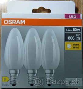 LED žiarovka Osram, Filament, E14, 806lm 5,5W, 2700K tepla