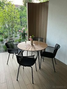 Dizajnový set - jedálenský stôl + 4 stoličky