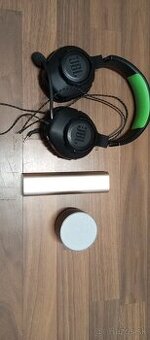 Power bank, bluetooth reproduktor, JBL slúchadlá