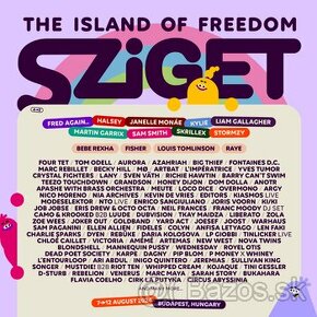 2x lístky na Sziget 10.-12.8.2024