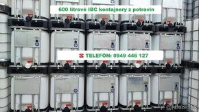 Predám potravinárske IBC kontajnery 300L 600L 800L