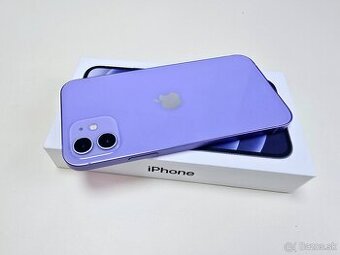 Apple IPHONE 12 64GB PURPLE ,Batéria 100%