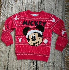 Vianočný pulóver Mickey Mouse, veľ.116