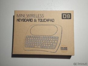 Multimediálny diaľkový ovládač s klávesnicou a touchpad D8