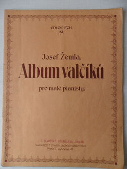 ALBUM VALČÍKOV pre malých pianistov - r. vyd. 1922 - 1