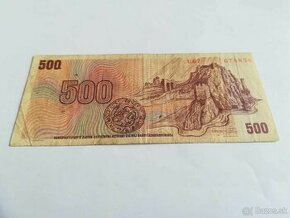 500 Kčs bankovka ČSSR