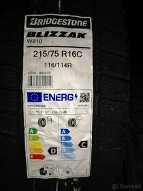 Predám zimné pneumatiky Bridgestone Blizzak W810 215/75 R16C