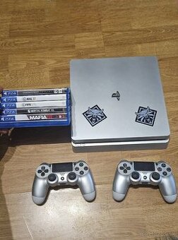 PS 4 Slim 500GB Silver Edition + hry - 1