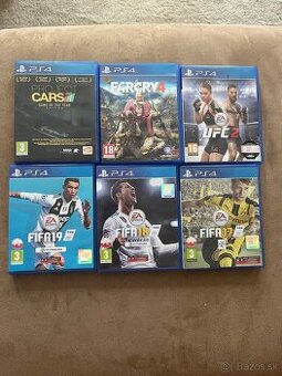 Hry na Playstation 4 od 5€ - UFC 2, FIFA, project cars