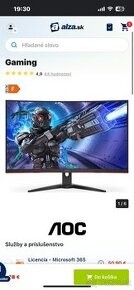 32" AOC C32G2ZE/BK Gaming monitor