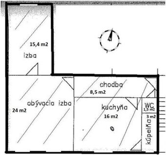 Štúrovo, Železničný rad, 2i byt, 81 m2 - 1