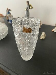 Brúsená krištáľová váza - úsvit 15cm