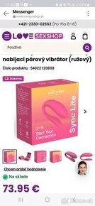 We- vibe sync lite NOVE NEPOUŽITÉ, VHODNE AKO DARČEK