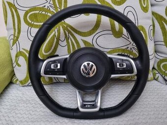 R-line VOLANT VOLKSWAGEN R RLINE kožený BIELE PREŠÍVANIE - 1