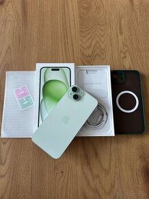 iPhone 15 Plus 128 gb Green - komplet príslušenstvo, záruka