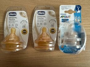 Náhradné cumlíky Philips Avent a Chicco