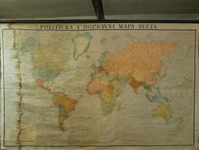 Mapa SVETA politicka a dopravna mierka: 1.20 000 000. - 1