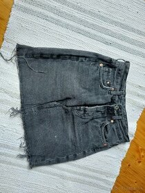 Denim sukňa sivá H&M