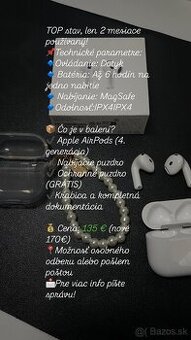 Predám Apple AirPods (4. generácia)