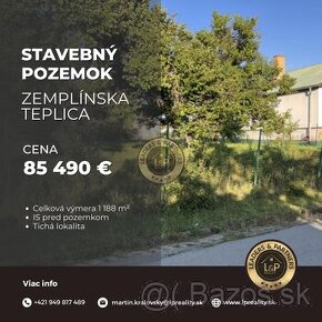 Stavebný pozemok, obec Zemplínska Teplica, okres Trebišov