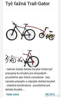 Trail Gator ťažná tyč na detský bicykel