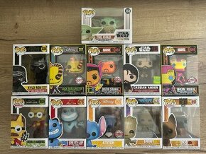 Funko pop figurky- star wars, stitch, Groot atd