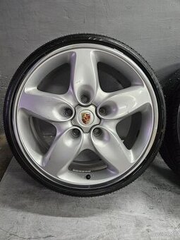 Predám alu disky Porsche 5x130 r18 + pneu 205/35/r18