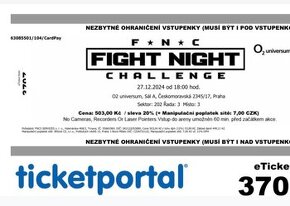 Predám lístky na FIGHT NIGHT CHALLENGE 8