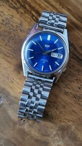 Predám vintage Seiko 5, date day ,cal.6119 ,Japan. Blue -69e