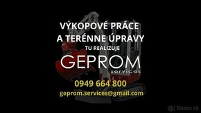 Komplexné výkopové a terenné bráce, búracie práce kladivom