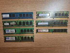 DDR2 Pamätovné moduly 4x 512MB 3x1GB