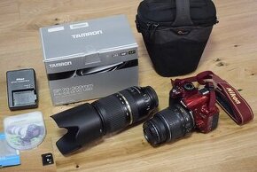 Nikon d3100 RED s VR objektivom 18-55 AF - 8 tisic zaberov