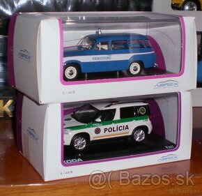 ŠKODA 1202 VB a ŠKODA YETI POLICIA , ABREX , 1:43