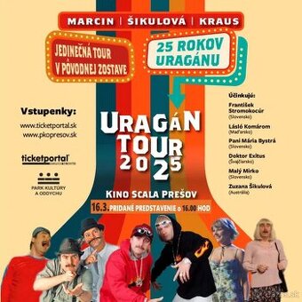 Vstupenky uragan presov 2ks