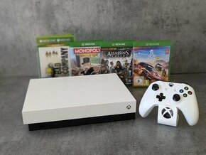 Xbox One X 1TB biele, ovládač, 4 hry -Battlefield, Monopoly.