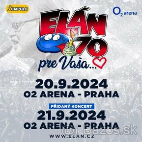 Zľava Elán v Prahe O2 Aréna - Státie pri pódiu 21/09/2024