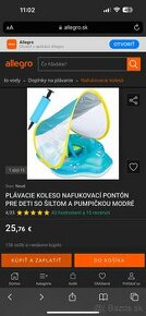 Plávacie koleso so strieškou pre bábätká