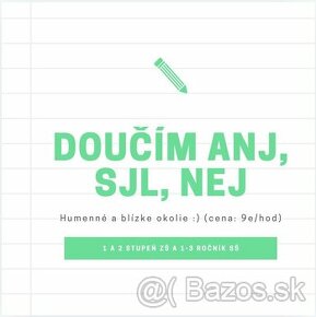 Doučovanie SJ, NJ, AJ