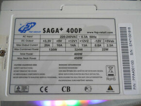 zdroj saga+ 400p 24+4pin+6pin pre grafiku