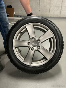 Zimné jazdené pneumatiky 215/55 R17 na hliníkových diskoch - 1