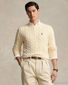 Ralph Lauren sveter Cable-Knit Cotton Jumper, velkost XL - 1